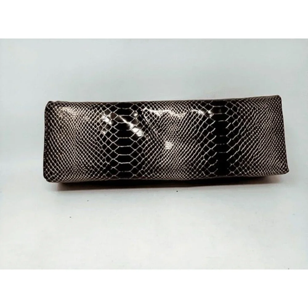 Black Gold Snake Print Neck Pillow Headrest Cushion 11.5
